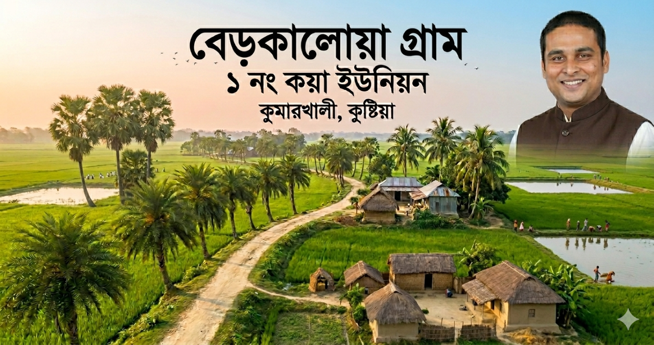 বেড়কালোয়া গ্রাম - ১ নং কয়া ইউনিয়ন, কুমারখালী, কুষ্টিয়া