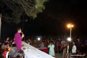 তারকাদের নিয়ে আয়োজিত অনুষ্ঠানে সভাপতির বক্তৃতায় সুফি ফারুক ইবনে আবুবকর