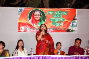 সুফি ফারুক এর আমন্ত্রণে পান্টি বাজারের অনুষ্ঠানে কথা বলছেন নওশীন নেহরিন মৌ