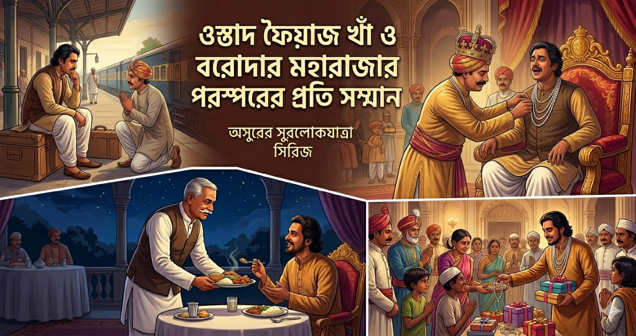 ওস্তাদ ফৈয়াজ খাঁ ও বরোদার মহারাজার পরস্পরের প্রতি সম্মান