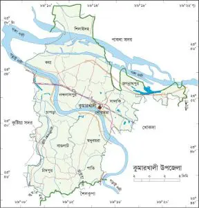কুমারখালী উপজেলার ইউনিয়ন ম্যাপ