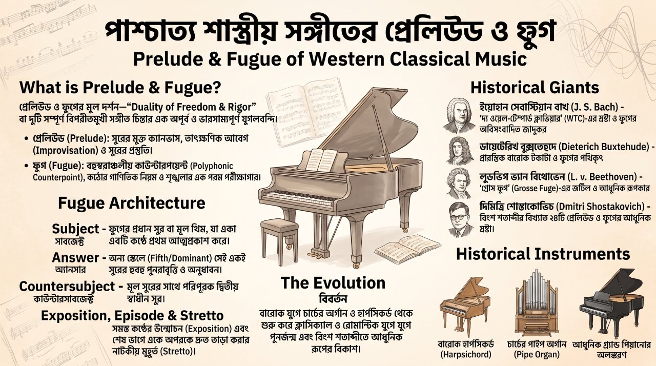 প্রেলিউড ও ফুগ (Prelude & Fugue) | সঙ্গীতের রচনাশৈলী । পশ্চিমা বা পাশ্চাত্য শাস্ত্রীয় সঙ্গীত | অসুরের সুরলোকযাত্রা সিরিজ