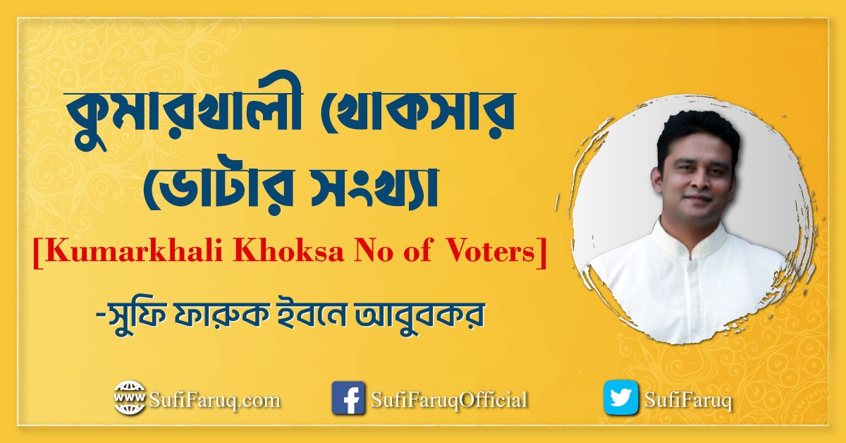 কুমারখালী খোকসার ভোটার সংখ্যা [ Kumarkhali Khoksa No of Voters ]