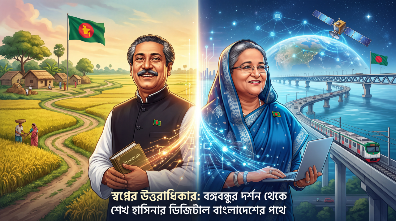বঙ্গবন্ধুর দর্শন থেকে শেখ হাসিনার ডিজিটাল বাংলাদেশের পথে