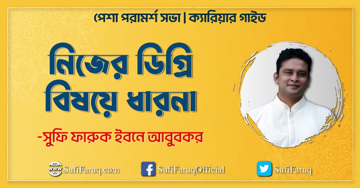 নিজের ডিগ্রি বিষয়ে ধারনা