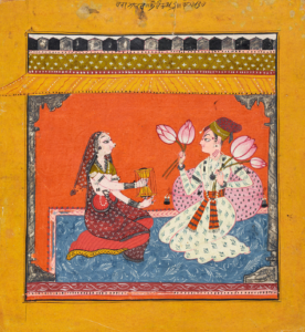 রাগা মাধব, 'শাংরি রামায়ণ' সিরিজের দ্বিতীয় মাস্টার (চিত্রশিল্পী) দ্বারা অঙ্কিত। সম্ভবত বাহু, সময়কাল আনুমানিক ১৭২০ খ্রিস্টাব্দ। রিটবার্গ মিউজিয়াম।