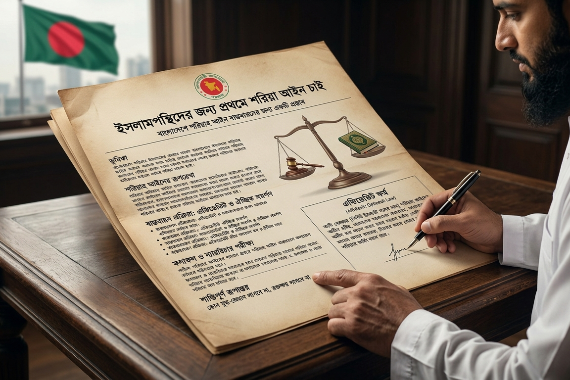ইসলামপন্থিদের জন্য প্রথমে শরিয়াহ আইন চাই